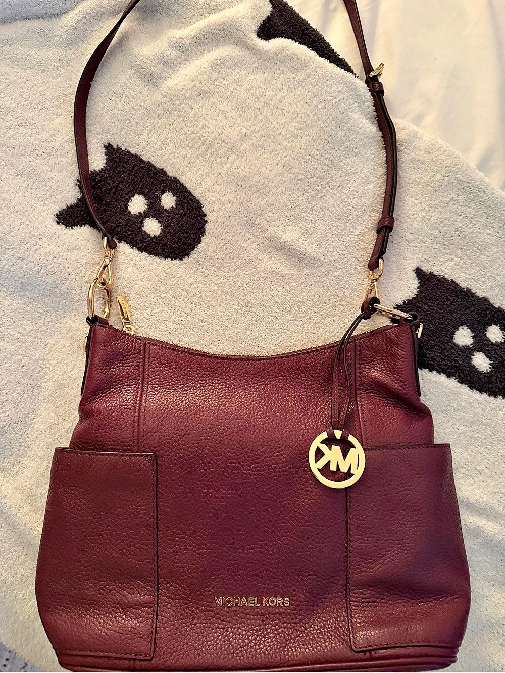 Michael Kors Shoulder Bag in Burgundy
